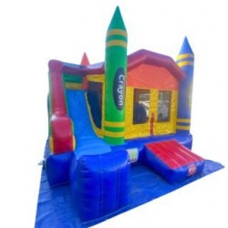 Crayon 4 in 1 Jumper Bounce House W/Slide